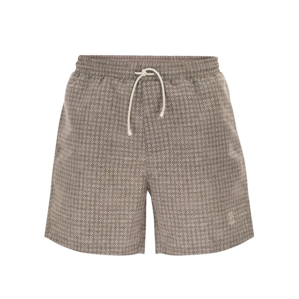 Brunello Cucinelli Men Nylon Swimsuit With Floral Print